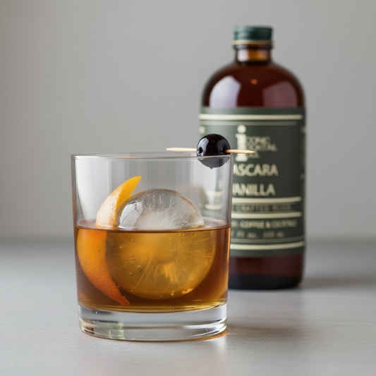 Old fashioned with Luxardo cherry garnish