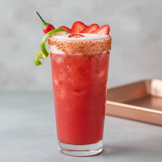 Spicy Strawberry Michelada Professional Product Image